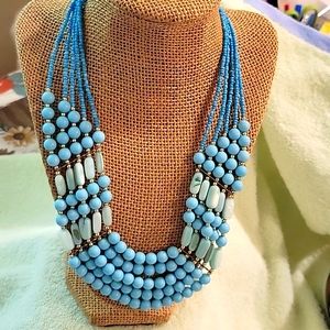 Turquoise (faux) 5 strand necklace